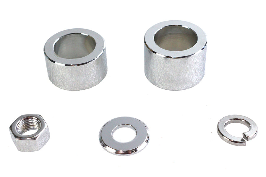 Front Axle Spacer Kit Smooth Style Chrome