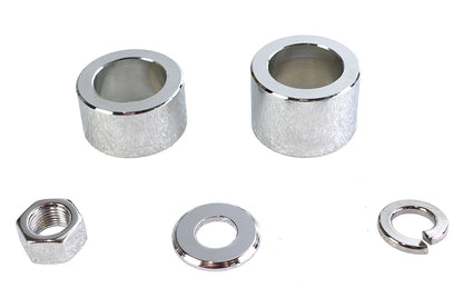 Front Axle Spacer Kit Smooth Style Chrome