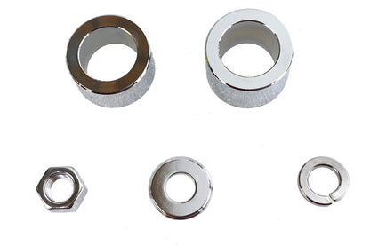 Front Axle Spacer Kit Smooth Style Chrome