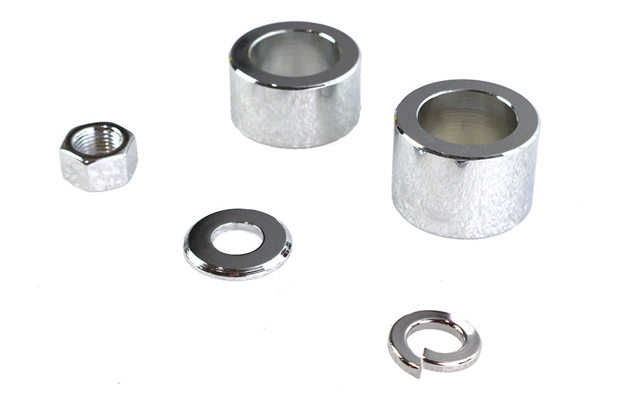 Front Axle Spacer Kit Smooth Style Chrome
