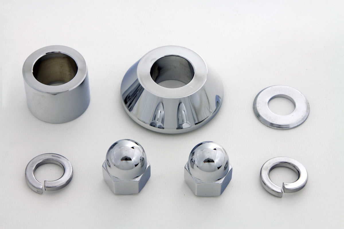 Front Axle Spacer Kit Smooth Style Chrome
