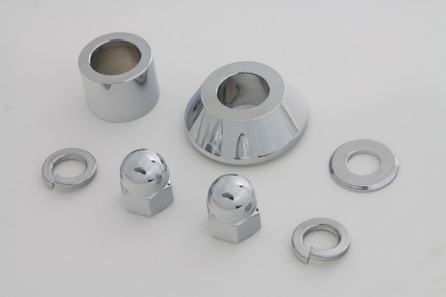Front Axle Spacer Kit Smooth Style Chrome