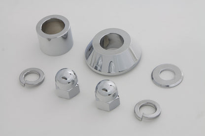 Front Axle Spacer Kit Smooth Style Chrome