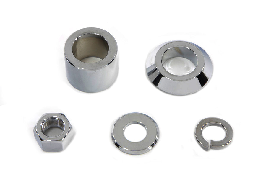 Front Axle Spacer Kit Smooth Style Chrome