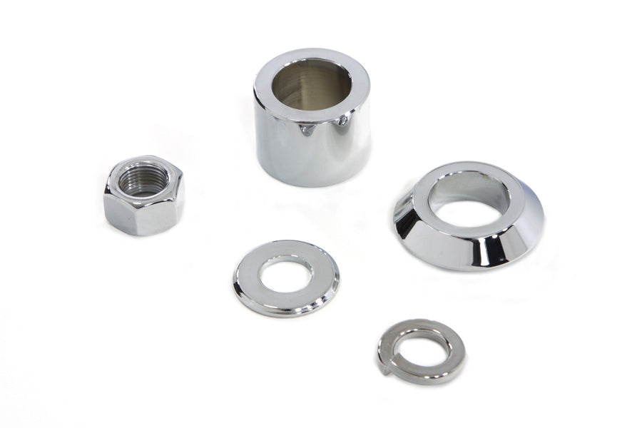 Front Axle Spacer Kit Smooth Style Chrome