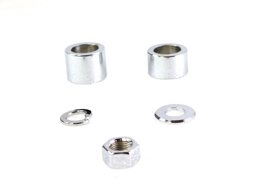Front Axle Spacer Kit Smooth Style Chrome