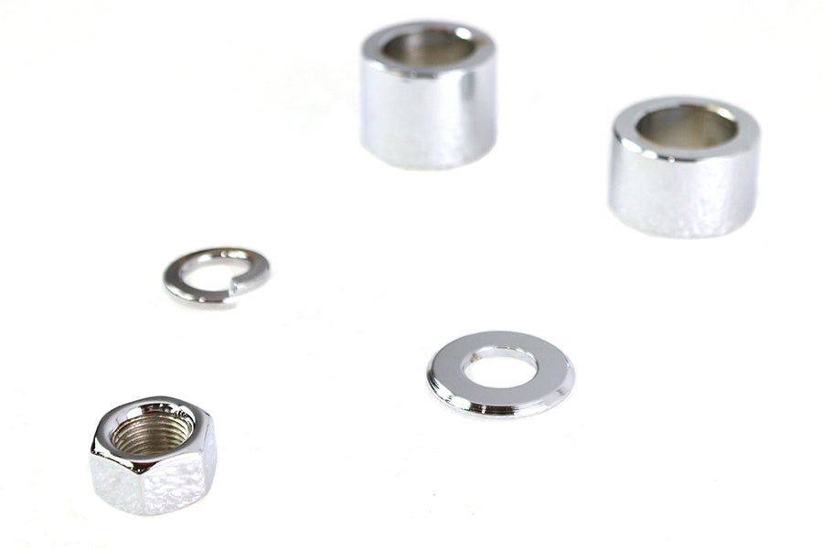 Front Axle Spacer Kit Smooth Style Chrome
