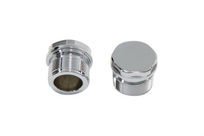 Chrome Top Fork Tube Plugs without Hole