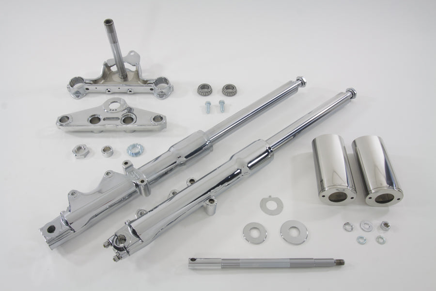 41mm Fork Assembly with Chrome Sliders Stock Length