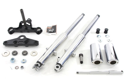 Fork Assembly with Polished Sliders Right Side Drum Brake