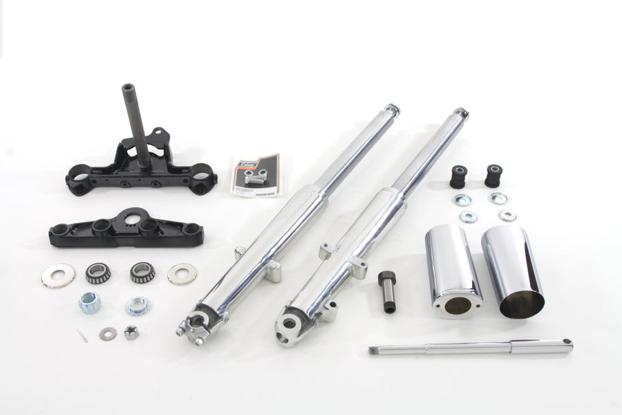 Fork Assembly with Polished Sliders Right Side Drum Brake