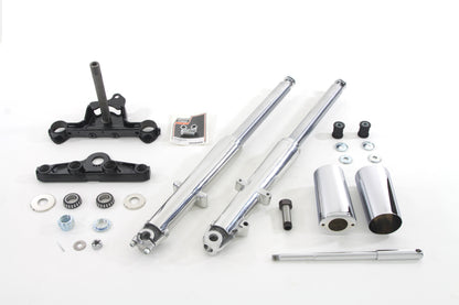 Fork Assembly with Polished Sliders Right Side Drum Brake