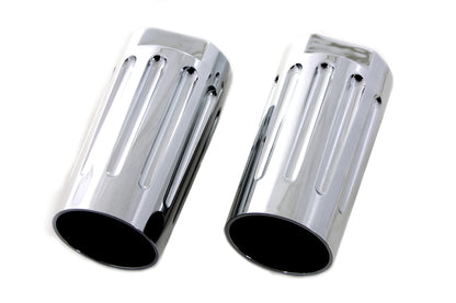 Chrome Milled Fork Slider Cover Set