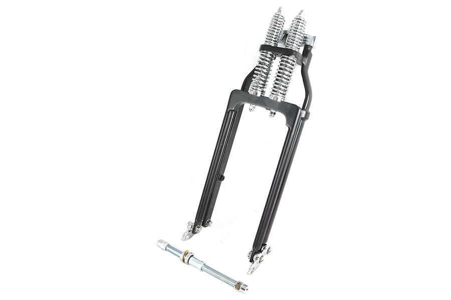Ultima Spring Fork Assembly Black with Chrome Springs -4",Y