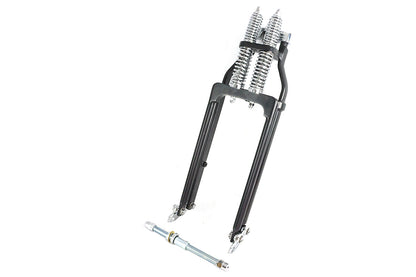 Ultima Spring Fork Assembly Black with Chrome Springs -4",Y