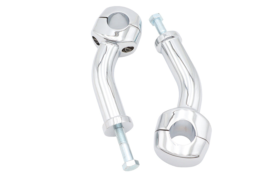 6 Curved Riser Kit Chrome