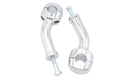 6 Curved Riser Kit Chrome