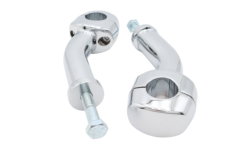 6 Curved Riser Kit Chrome
