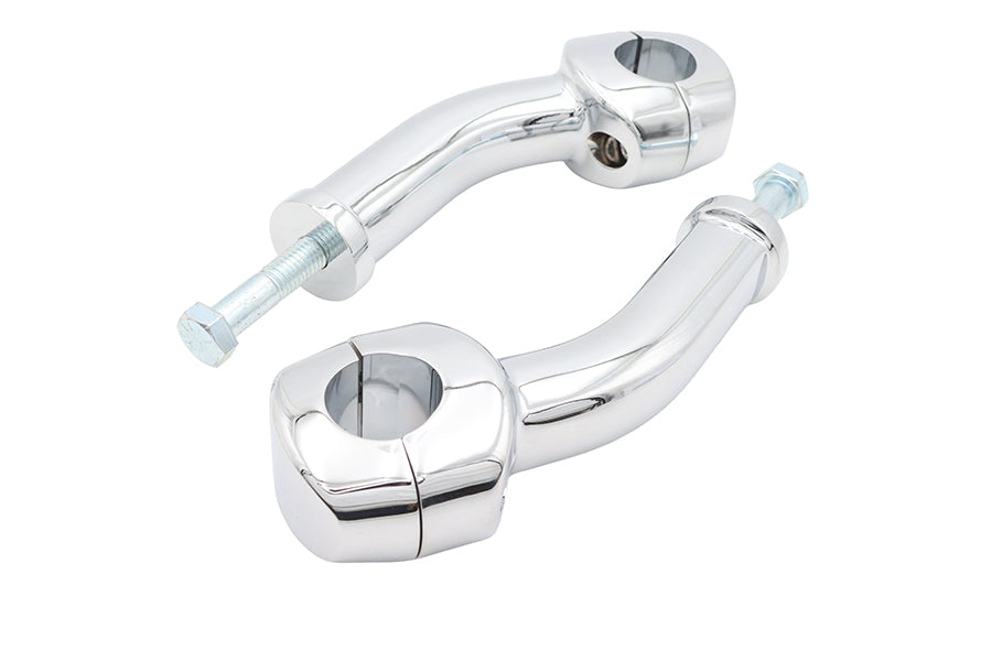 6 Curved Riser Kit Chrome