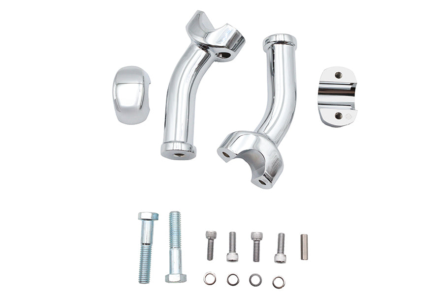6 Curved Riser Kit Chrome