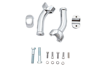 6 Curved Riser Kit Chrome