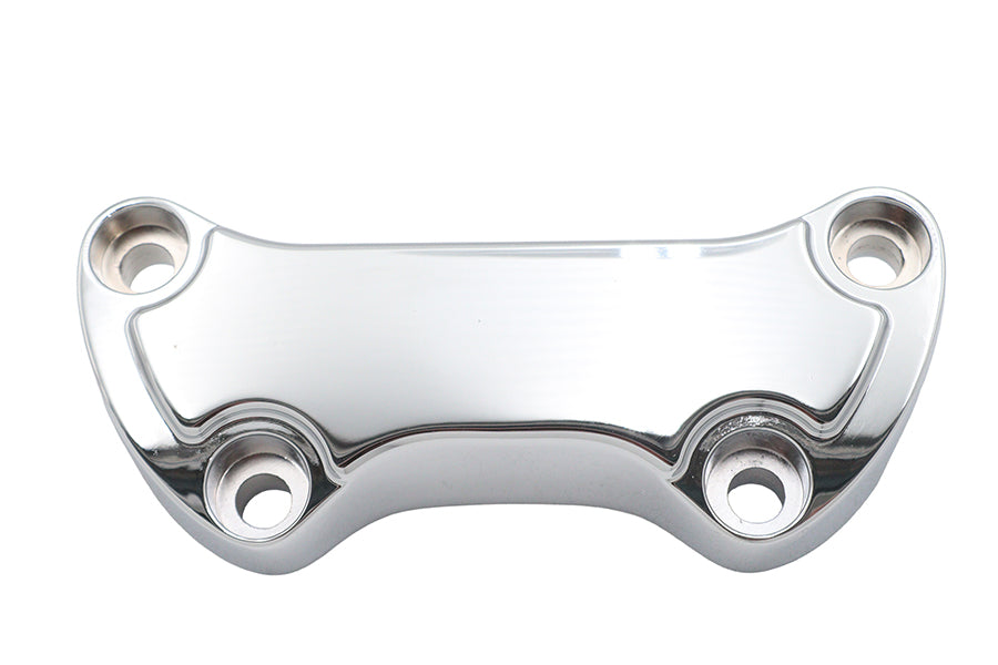 Chrome Smooth Handlebar Clamp Cover with Skirt