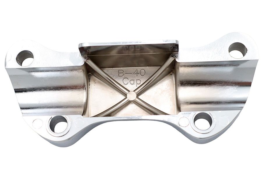 Chrome Smooth Handlebar Clamp Cover with Skirt