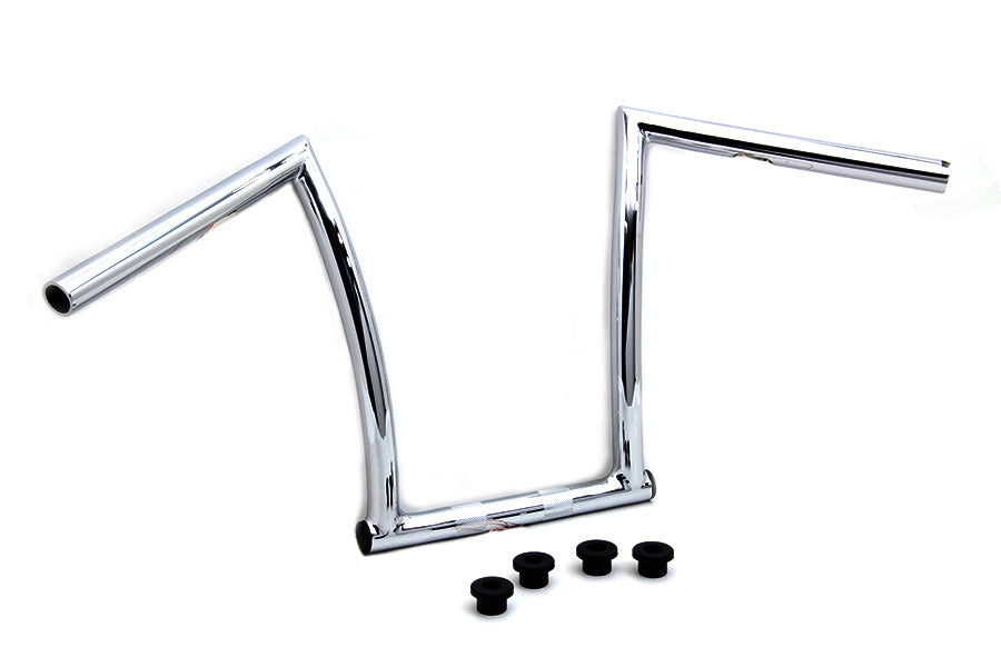 13 Chrome ChiZeled Z-Bar Handlebar with Indents