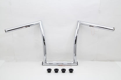 17 Chrome ChiZeled Z-Bar Handlebar with Indents