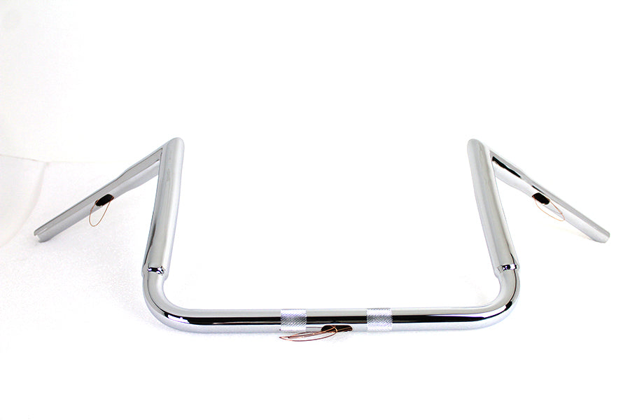 12 Chrome ChiZeled Z-Bar Handlebar without Indents