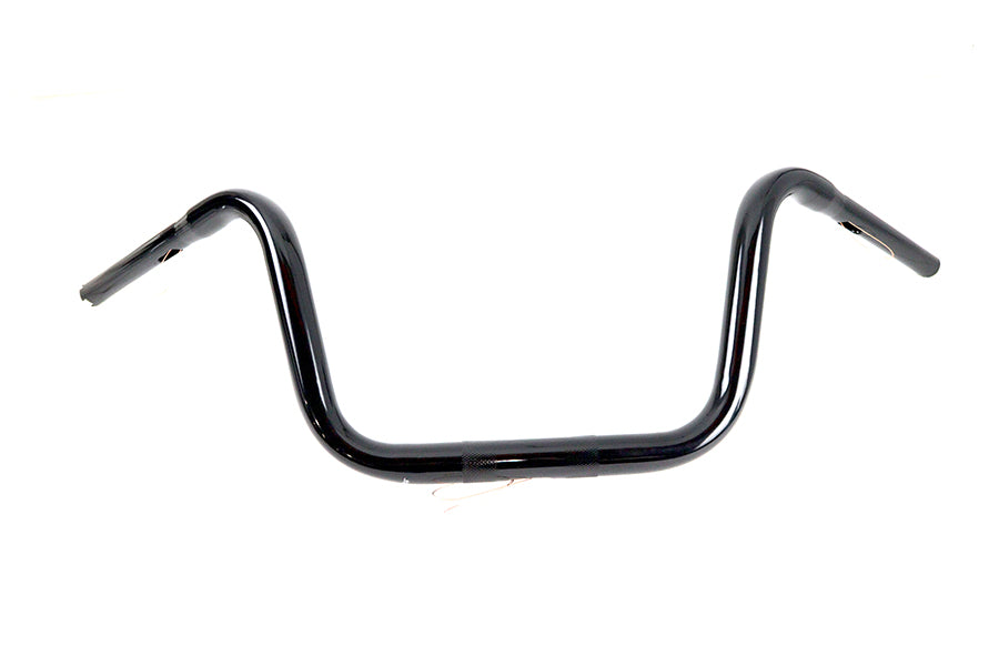 10 Mini Ape Hanger Handlebar with Indents Black