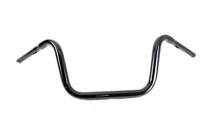 10 Mini Ape Hanger Handlebar with Indents Black