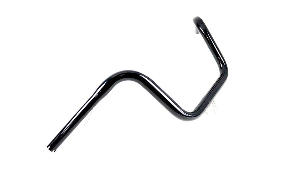 10 Mini Ape Hanger Handlebar with Indents Black