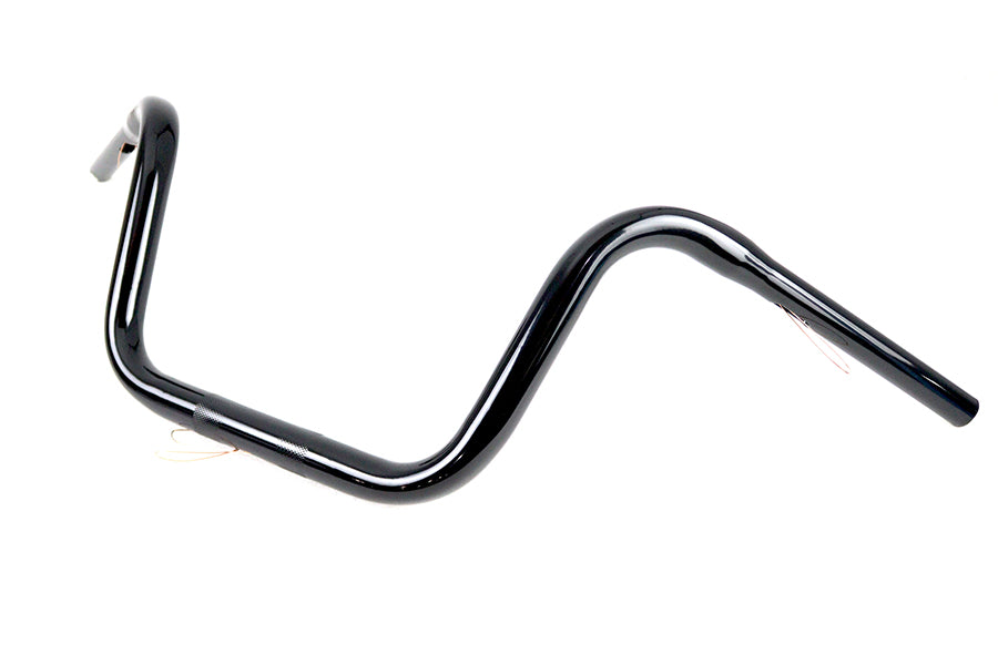 10 Mini Ape Hanger Handlebar with Indents Black