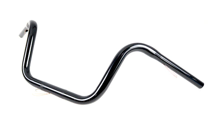 10 Mini Ape Hanger Handlebar with Indents Black