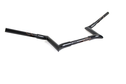 8 Black Z-Bar Handlebar with Indents