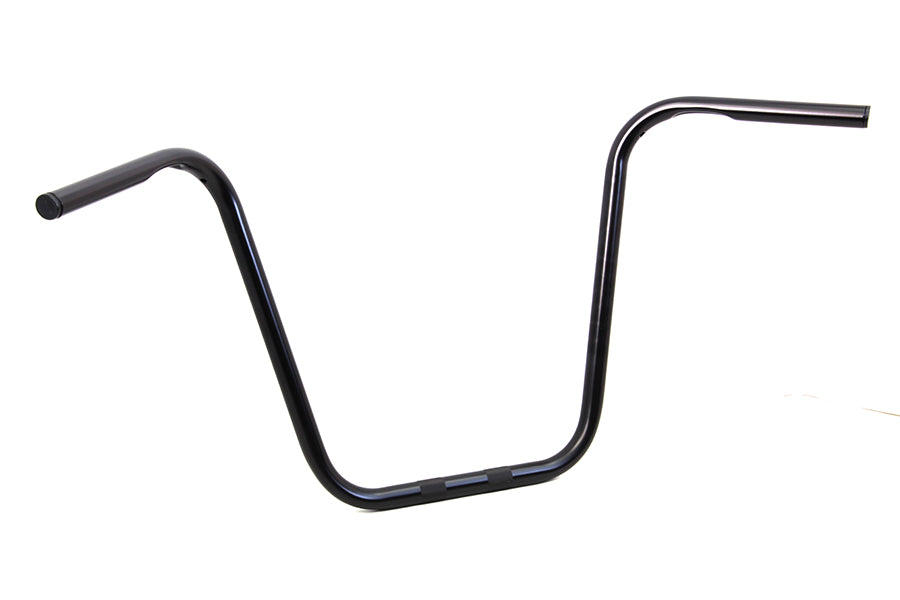 16 Ape Hanger Handlebar with Indents Gloss Black