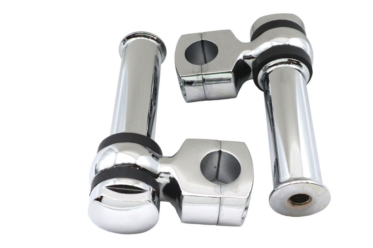4-1/4 Offset Dog Bone Riser Set Chrome