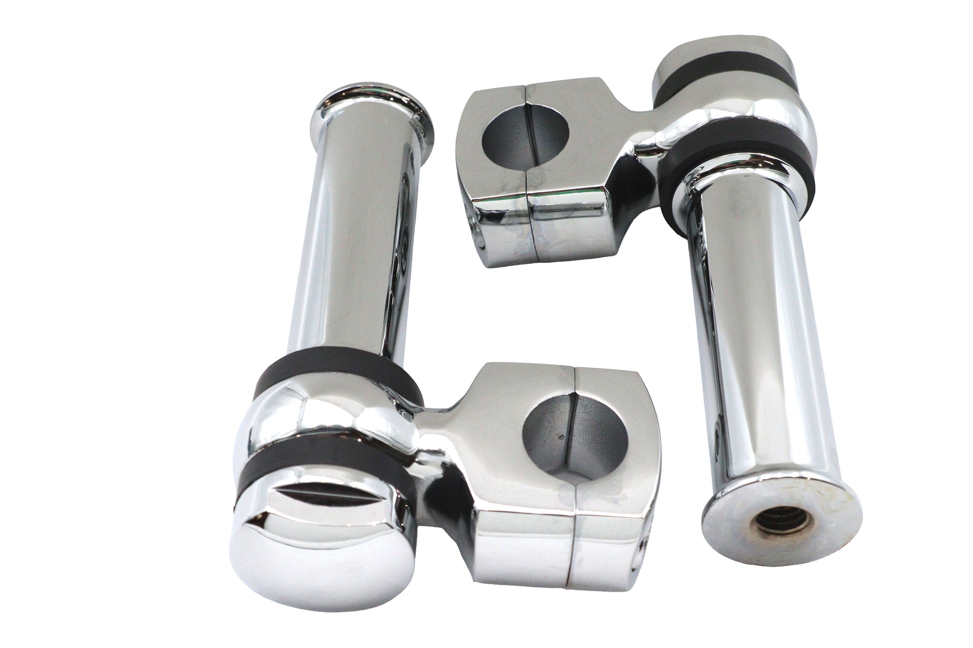 4-1/4 Offset Dog Bone Riser Set Chrome