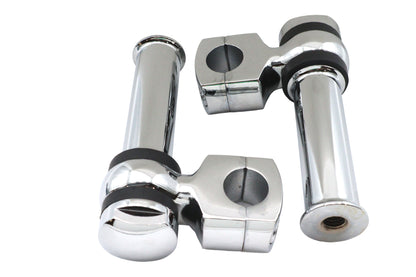 4-1/4 Offset Dog Bone Riser Set Chrome