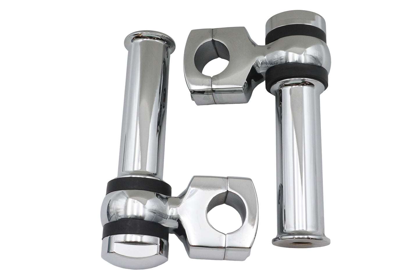 4-1/4 Offset Dog Bone Riser Set Chrome