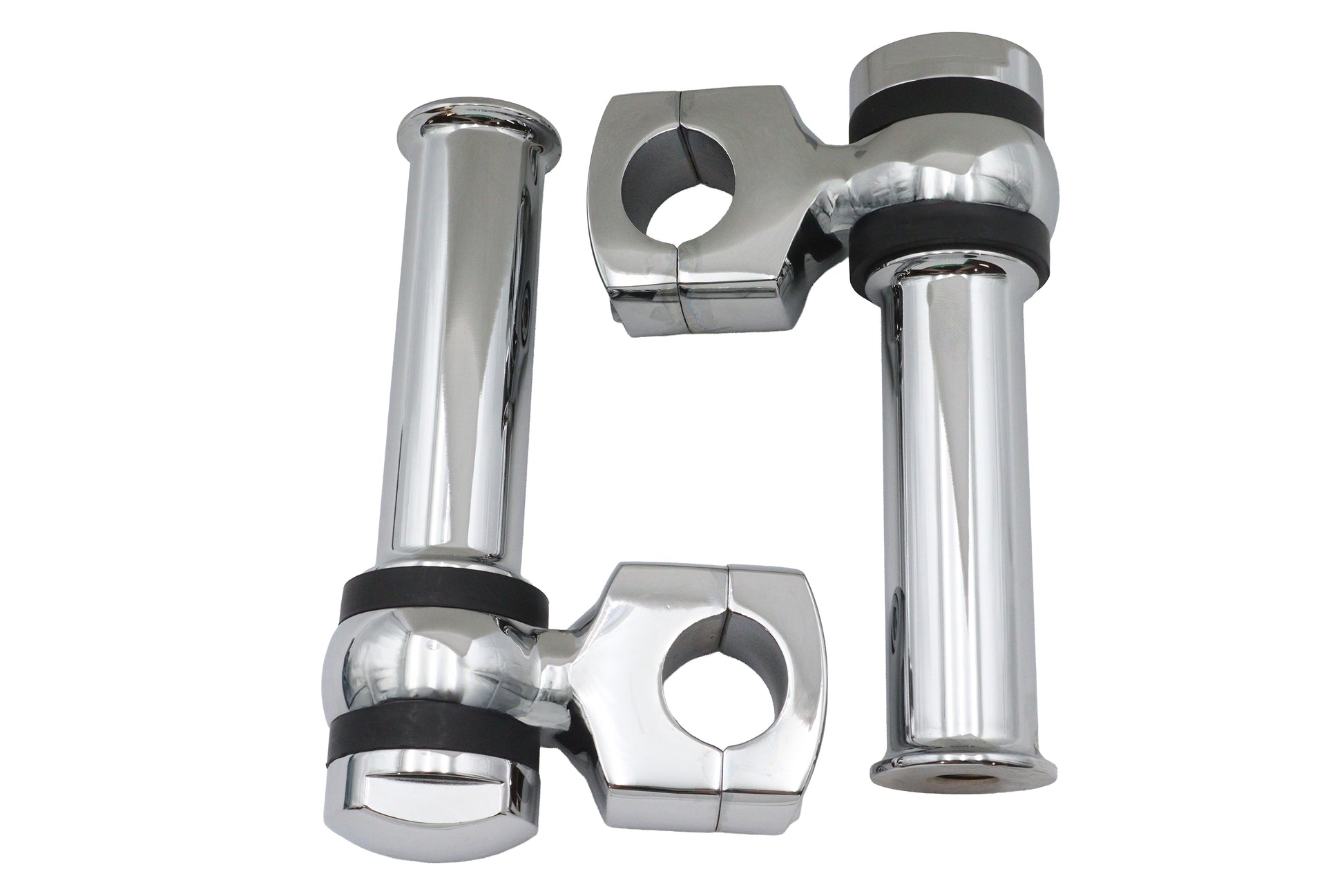 4-1/4 Offset Dog Bone Riser Set Chrome