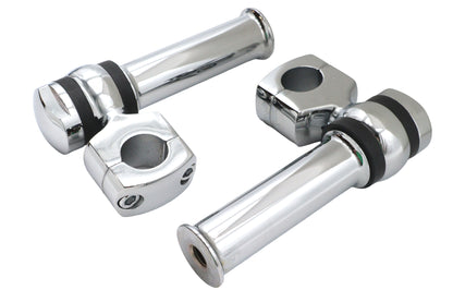4-1/4 Offset Dog Bone Riser Set Chrome