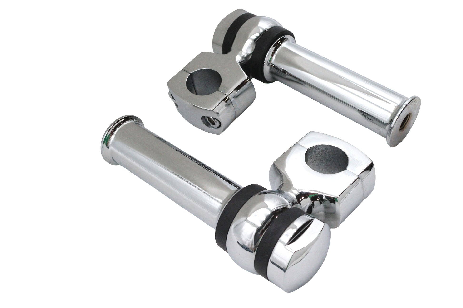 4-1/4 Offset Dog Bone Riser Set Chrome