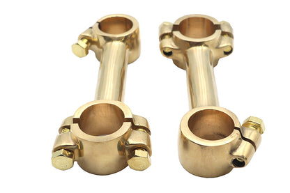 4 Dog Bone Riser Set Brass