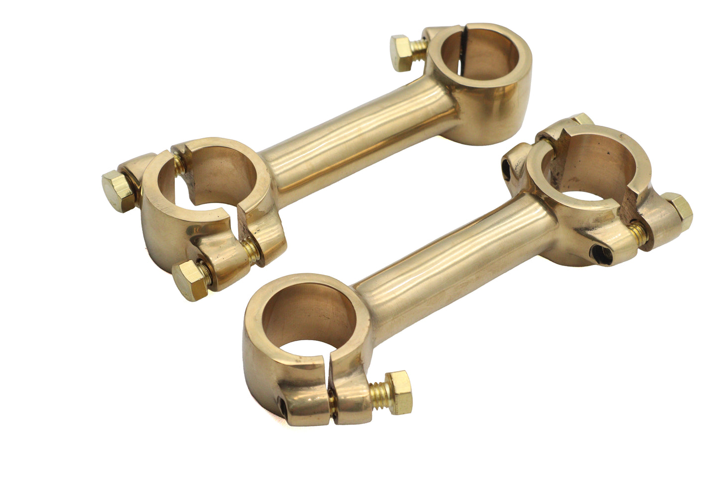 4 Dog Bone Riser Set Brass
