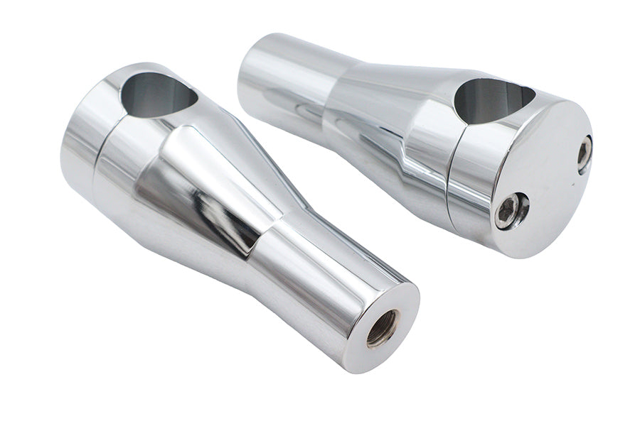 4 Round Glide Riser Set Chrome
