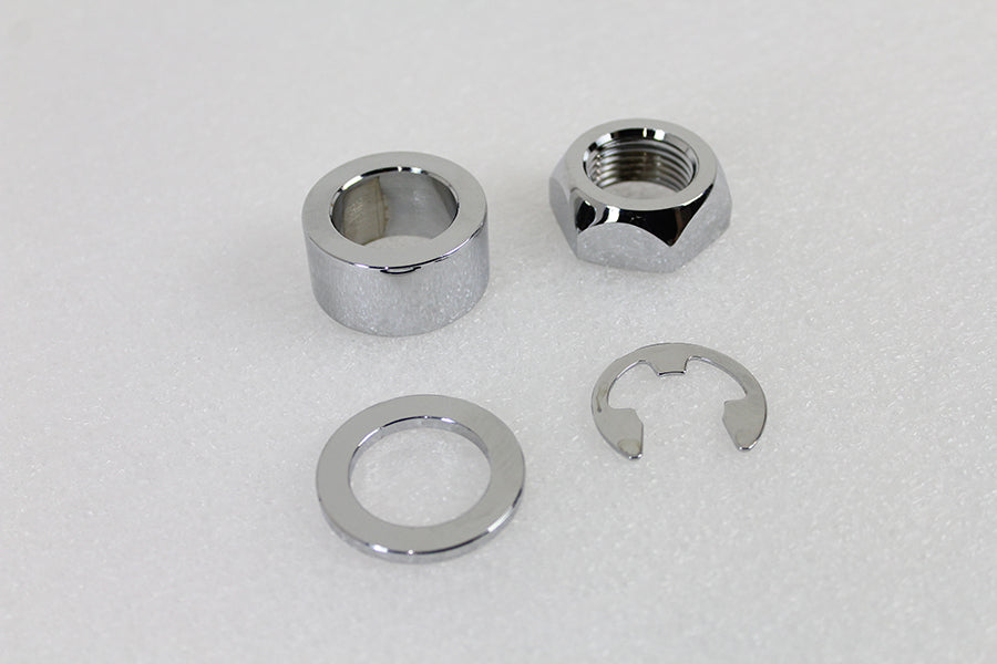Rear Axle Spacer Set Smooth Style Chrome