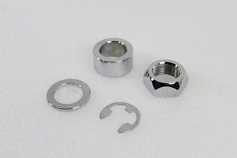 Rear Axle Spacer Set Smooth Style Chrome