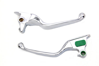 Chrome Smooth Wide Hand Lever Set